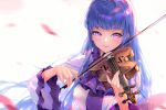  blush close instrument long_hair marija_(muse_dash) miyama_tsubaki_me muse_dash purple_eyes violin 