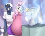  5:4 absurd_res anthro anthrofied big_breasts blues64 blush breasts clothed clothing duo equid equine female friendship_is_magic glass hasbro hi_res horn huge_breasts hyper hyper_breasts male mammal mannequin marauder6272 my_little_pony sweetie_belle_(mlp) unicorn 