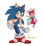  2020 ambiguous_gender anthro biped blue_body blue_fur blush chip_(sonic) clothing duo eulipotyphlan flying footwear fur gloves green_eyes hand_on_hip handwear hedgehog male mammal open_mouth open_smile paiirupie red_body red_fur shoes simple_background smile sonic_the_hedgehog sonic_the_hedgehog_(series) sonic_unleashed standing white_background white_body white_fur wings yellow_eyes 