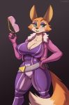  anthro breasts canid canine cleavage clothed clothing cooliehigh female fox hi_res mammal meika_(rimba_racer) rimba_racer solo 