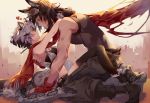  animal_ears arknights cliffheart_(arknights) courier_(arknights) kikan_(kikanoe) male tagme tail 