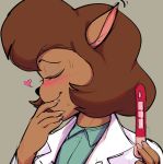  abby_sinian animal_humanoid anthro blush cat_humanoid dbaru domestic_cat felid felid_humanoid feline feline_humanoid felis female hanna-barbera humanoid mammal mammal_humanoid pregnancy_test pregnant_female solo swat_kats 