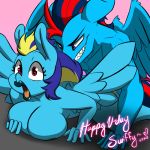  age_difference andrew_swiftwing anthro blue_angel duo equid equine female horse incest_(lore) male mammal mother mother_and_child mother_and_son older_female open_mouth parent parent_and_child pony smile smirk son unknown_artist wings younger_male 