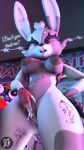  3d_(artwork) 9:16 animal_humanoid anthro blood blood_on_face blood_on_hand bodily_fluids breasts bunny_costume clitoral clitoris clothing colored costume digital_media_(artwork) dripping_pussy fingering five_nights_at_freddy&#039;s fur genitals glowing hi_res humanoid jollyferret killing knife lagomorph lagomorph_humanoid leporid leporid_humanoid mammal mammal_humanoid party photoshop pussy rabbit rabbit_humanoid red_eyes solo source_filmmaker text tongue tongue_out vaginal vaginal_fingering vanny vanny_(fnaf) video_games 