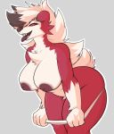  2020 anthro big_breasts breasts canid canine danonymous female hi_res lycanroc mammal midnight_lycanroc nintendo nipples pok&eacute;mon pok&eacute;mon_(species) solo video_games 