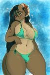  &lt;3 anthro bikini breasts bulge clothing dragon geeflakes gynomorph hi_res intersex solo swimwear 