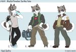  2020 anthro blue_eyes canid canine canis clothing digital_media_(artwork) domestic_dog footwear hair husky longdanger male mammal nordic_sled_dog shoes solo spitz standing 