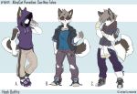  2020 anthro blue_eyes canid canine canis clothing digital_media_(artwork) domestic_dog footwear hair husky longdanger male mammal nordic_sled_dog shoes solo spitz standing 