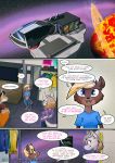 absurd_res anthro brother brother_and_sister canid canine canis clothed clothing comic dialogue digital_media_(artwork) english_text female fur hair hi_res jackal lutrine male mammal mustelid ratcha sibling sister text 