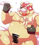  &lt;3 2016 anthro balls blush brown_body brown_fur canid canine canis censored domestic_dog emufu erection facial_hair fur genitals humanoid_genitalia humanoid_hands humanoid_penis kemono male mammal mask moobs mustache nipples overweight overweight_anthro overweight_male penis solo tongue tongue_out 