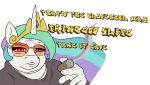  absurd_res anthro artist_cocaine equid equine eyewear female friendship_is_magic graffiti hi_res horn horse mammal meme my_little_pony ponification pony princess_celestia_(mlp) smoking_tobacco solo sunglasses text winged_unicorn wings 
