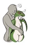  alpha_channel anon anthro blush breasts clitoris colored_sketch confusion duo female genitals hug human larger_human lizard male male/female mammal nude pussy reptile scalie size_difference small_breasts smaller_anthro tagme vagoncho 