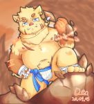  2020 anthro belly brown_body brown_fur bulge clothing denext25 fur hi_res kemono magic male mammal moobs navel nipples overweight overweight_anthro overweight_male solo suid suina sus_(pig) underwear wild_boar 