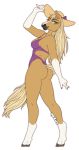  alpha_channel anthro butt clothing equid equine female hat headgear headwear hi_res horse mammal one_eye_closed solo swimwear wink zydrationx 