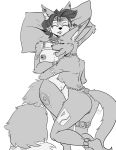  alpha_channel anthro breast_size_difference breasts canid canine duo eyes_closed fara_phoenix female female/female fennec fox genitals greyscale hi_res krystal looking_at_viewer mammal monochrome narrowed_eyes nintendo nipples nude pillow pussy simple_background sleeping small_breasts star_fox tied_tail tongue tongue_out transparent_background video_games yawg 