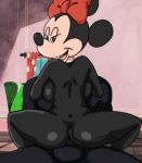  2d_animation animated anthro black_body black_fur black_hair disney duo erection female fur genitals hair half-closed_eyes happy male male/female mammal minnie_mouse mouse murid murine narrowed_eyes penetration penis rear_view rodent short_playtime vaginal vaginal_penetration vylfgor 