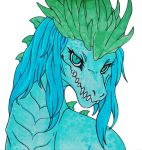  auroth_the_winter_wyvern blue_eyes dota dragon female feral hair headshot_portrait looking_at_viewer portrait s1nrox solo video_games wyvern 