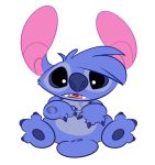  2017 3_fingers 3_toes after_transformation alien belly blue_body blue_eyes blue_fur blue_hair blue_nose claws disney experiment_(lilo_and_stitch) fingers fur hair hi_res lilo_and_stitch looking_down male no_sclera open_mouth pawpads pink_inner_ear semi-anthro sharp_teeth small_tail stitch_(lilo_and_stitch) teeth toe_claws toes tongue trevor-fox 