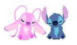  2018 alien angel_(lilo_and_stitch) antennae_(anatomy) blue_body blue_fur blue_nose blue_pawpads claws disney duo ears_down experiment_(lilo_and_stitch) eyes_closed female fur lilo_and_stitch long_antennae male notched_ear pawpads pink_body pink_fur pink_inner_ear pink_pawpads pivoted_ears princessloki15 purple_nose semi-anthro simple_background stitch_(lilo_and_stitch) toe_claws white_background 