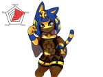  4:3 animal_crossing ankha_(animal_crossing) anthro breasts clothing domestic_cat egyptian english_text felid feline felis female fishnet garter_straps legwear mammal nintendo solo stockings text tod_d translucent video_games 