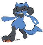  2015 anthro baby_pok&eacute;mon dacad digital_media_(artwork) eyes_closed male meme nintendo pok&eacute;mon pok&eacute;mon_(species) riolu simple_background smoking solo video_games white_background 