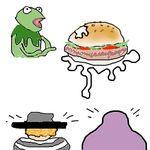  grimace hamburger hamburglar kermit_the_frog mascots mcdonald&#039;s muppets poopman sesame_street 