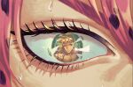  2boys birthmark blonde_hair blue_eyes close-up diavolo eye_focus eye_reflection giorno_giovanna giorno_giovanna's_pose green_eyes highres joestar_birthmark jojo_no_kimyou_na_bouken jojo_pose male_focus multiple_boys pectoral_cleavage pectorals pink_hair reflection rr9pt76u5phwgqx spotted_hair star_(symbol) sweat vento_aureo 