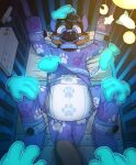absurd_res ambiguous_gender anthro black_pacifier blue_highlights blue_inner_ear blue_nose blue_onesie bondage_gear bondage_gloves booties brown_body brown_fur brown_hair brown_tail button_(fastener) camera canid canine canis clean_diaper clothed clothing clothing_pull crib diaper disembodied_hand domestic_dog facial_markings fur gag german_shepherd ghost_hand group hair hand_on_knee hand_on_leg handwear head_markings headpat herding_dog hi_res high-angle_view highlights_(coloring) looking_down lying mammal markings marlow_wilde on_back onesie open_onesie pacifier pacifier_gag pastoral_dog pawprint_print sexotheque snapsuit speaker strapped_down straps tail wearing_diaper
