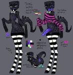 animal_genitalia anus balls bent_over black_body blue_anus blue_blush blue_insides blue_penis blue_tongue blush btascandalist butt clothing collar cube_head egg enderman erection femboy front_view fully_sheathed genitals green_sclera grey_background hi_res humanoid legwear lgbt_pride long_arms long_legs long_tongue male male_humanoid microsoft minecraft model_sheet mojang multicolored_body nonbinary_(lore) nonbinary_pride_colors oviposition pansexual_pride_colors penis presenting presenting_hindquarters pride_colors rear_view sheath simple_background slim_humanoid slim_male small_waist solo standing stated_gender stated_pronouns stated_sexuality sweater tail tail_anus tailed_humanoid thick_thighs thigh_highs tongue tongue_out topwear unusual_insides wide_hips xbox_game_studios