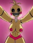  animatronic anthro breasts breath chica_(fnaf) female five_nights_at_freddy&#039;s five_nights_at_freddy&#039;s_2 hanging_breasts hi_res low-angle_view machine robot toy_chica_(fnaf) veevee_(artist) video_games 