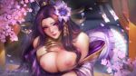  breasts cassiopeia_du_couteau japanese_clothes kaze_no_gyouja league_of_legends nipples 