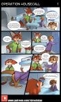  anthro canid canine clothing comic cup dialogue disney duo english_text female fox fridge hi_res kitchen lutrine male mammal mrs._otterton mustelid nick_wilde ogling panties siroc text underwear url zootopia 