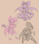  big_breasts big_ears breasts chiropteran cleavage clothed clothing female hi_res legwear mammal membrane_(anatomy) membranous_wings rouge_the_bat solo sonic_the_hedgehog_(series) spandex thigh_highs tight_clothing wings 
