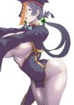  areola_slip areolae ass bangs bare_shoulders black_fundoshi breasts breasts_outside chinese_clothes cosplay covered_navel fate/grand_order fate_(series) fundoshi halloween headpiece japanese_clothes jiangshi ky. large_breasts leaning_forward minamoto_no_raikou_(fate/grand_order) open_mouth purple_eyes purple_hair shiny shiny_skin shuten_douji_(fate/grand_order) shuten_douji_(halloween_caster)_(fate) shuten_douji_(halloween_caster)_(fate)_(cosplay) simple_background white_background 