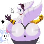  &lt;3 1:1 2020 anthro big_breasts big_butt blue_eyes breasts butt clothed clothing demon dialogue english_text female hi_res huge_breasts itisjoidok joid_(itisjoidok) lombax male mammal nipples pants_down partially_clothed ratchet_and_clank rift_apart_lombax sony_corporation sony_interactive_entertainment text underwear video_games 