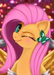 &lt;3 2019 absurd_res darksly digital_media_(artwork) equid equine eyebrows eyelashes feathered_wings feathers female fluttershy_(mlp) friendship_is_magic fur hasbro hi_res looking_at_viewer mammal my_little_pony one_eye_closed pegasus semi-anthro smile solo wings wink 