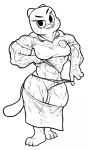  abs anthro biceps big_muscles bodily_fluids body_outline breasts cartoon_network claws clothed clothing clothing_lift domestic_cat eyebrows felid feline felis female front_view furry_(artist) genital_fluids genitals hi_res inviting looking_at_viewer mammal mischievous monochrome muscular muscular_anthro muscular_female muscular_thighs navel nicole_watterson nipple_outline panties partially_clothed pulling_panties pussy pussy_floss pussy_juice raised_eyebrow shirt shirt_lift simple_background skirt_down smile solo standing the_amazing_world_of_gumball thick_thighs tight_clothing tight_shirt tight_topwear topwear triceps underwear undressing veiny_muscles wide_hips 