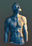  anthro conadolpomp_(artist) digital_media_(artwork) digital_painting_(artwork) machoke male muscular muscular_anthro muscular_male nintendo nude pok&eacute;mon pok&eacute;mon_(species) portrait solo study video_games 