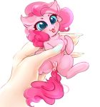  anus blush cute_face duo earth_pony equid equine female female_focus feral friendship_is_magic fur genitals hair haokan hasbro horse mammal my_little_pony nude pink_body pink_fur pink_hair pinkie_pie_(mlp) pony pussy smile solo solo_focus tongue tongue_out 