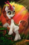  2018 absurd_res asian_mythology autumn_blaze_(mlp) chinese_mythology cloven_hooves darksly digital_media_(artwork) east_asian_mythology equid eyebrows eyelashes female feral friendship_is_magic hasbro hi_res hooves kirin mammal my_little_pony mythology outside smile solo 