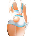  2020 anthro bottomwear butt clothing faceless_character faceless_female female furgonomics gloves handwear lagomorph leporid lola_bunny looney_tunes mammal midriff philtomato rabbit rear_view shorts solo space_jam warner_brothers 