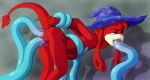  anal anthro clothing entangled female hat headgear headwear jumpstart_games mammal marsupial neopet_(species) neopets oral tentacle_sex tentacles vaginal video_games zafara_(neopets) zenu 