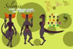  absurd_res anthro baeowulf bone english_text female fin frill_(disambiguation) hi_res icons lizard lizard_(divinity) model_sheet nude reptile scales scalie selamis_(baeowulf) solo text wide_hips 