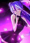  bad_id bad_pixiv_id blue_hair eeru finger_to_mouth hatsune_miku highres long_hair purple_eyes solo sweet_devil_(vocaloid) thighhighs twintails very_long_hair vocaloid 