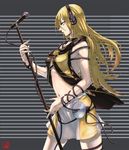  bad_id bad_pixiv_id blonde_hair blue_eyes cable cd collar headphones kokutan_kitsunen lily_(vocaloid) long_hair microphone microphone_stand midriff navel skirt solo very_long_hair vocaloid 
