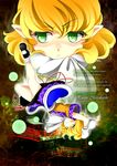  blonde_hair bridge english green_eyes mizuhashi_parsee ninamo pointy_ears scarf touhou 