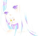  copyright_request flower long_hair purple_eyes solo yuufuushi 