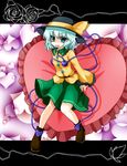  green_eyes green_hair hat heart heart_of_string highres komeiji_koishi short_hair solo takatoiyori touhou 
