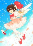  brown_hair card_captor_sakura cardcaptor child cosplay crossdress crossdressing flying handa_shin'ichi handa_shinichi inazuma_eleven inazuma_eleven_(series) kero kinomoto_sakura kinomoto_sakura_(cosplay) matsuno_kuusuke short_hair shota trap 