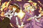  bad_id bad_pixiv_id closed_eyes fire ghostly_field_club hat lying maribel_hearn multiple_girls necktie outstretched_arm outstretched_hand reaching shiina_aya sleeping touhou usami_renko 